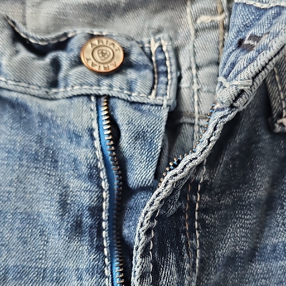 Ariat Blue Denim Jeans - Relaxed Boot Cut - Picture 7 of 8